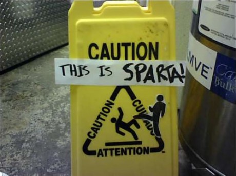 this-is-sparta-caution-cone - αστείες εικόνες
