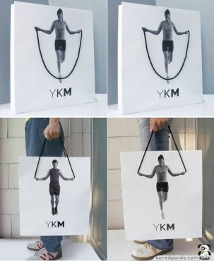 YKM : Τσάντα για ψώνια - σχοινάκι 